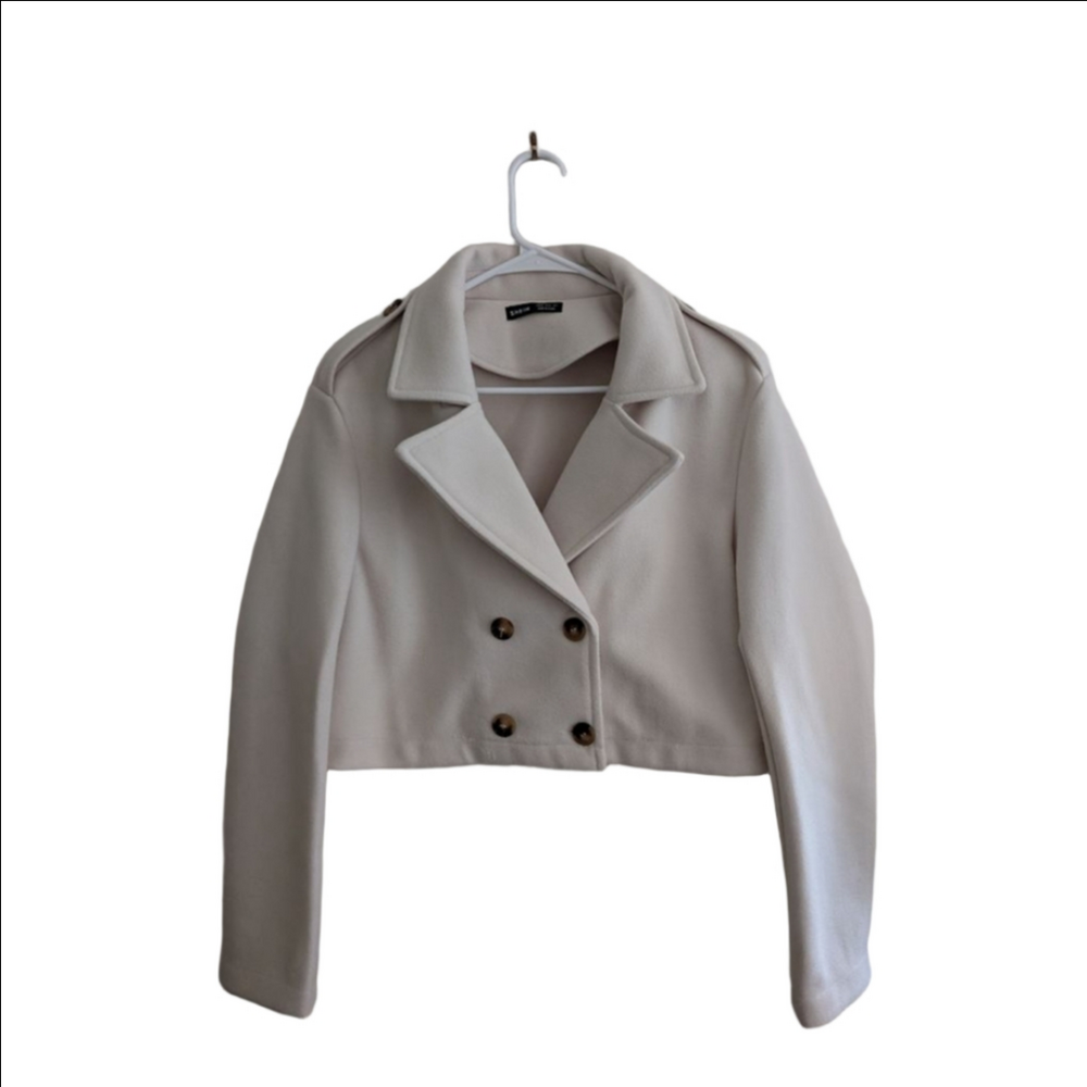 Women's SHEIN Double Breasted Cropped Pea Coat Size 6 (M) - Picture 5 of 9